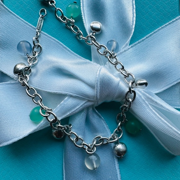 RARE Tiffany & Co Chrysoprase, Moonstone, Bead Bracelet, 6.9" - Picture 9 of 12